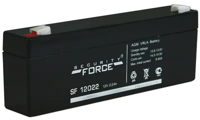 Аккумуляторная батарея Delta (Security Force SF) SF 12022 12В/2,2Ач, клемма F1 (179х35х61мм (67мм); кг; Срок службы 3-5л