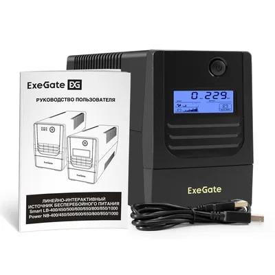 ИБП ExeGate EX299499RUS, Smart LB-650, 650VA/390W, LCD, AVR