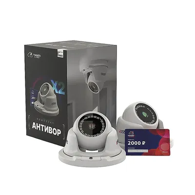 IP-камера Trassir Антивор, 2 шт, 2.8 мм, PoE, 12 мес. облачного архива