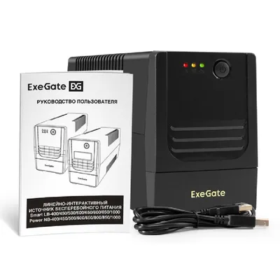 ИБП ExeGate EX299762RUS, Power NB-800, 800VA/480W, LED, AVR, 2xSchuko, USB