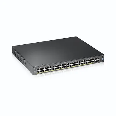 XGS2210-52HP - Коммутатор управляемый Zyxel, 48 port Gigabit L2 managed PoE+ switch, 375 Watt, 4x 10G