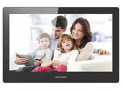 DS-KH8520-WTE1 (черный)  - 10“ IP видеодомофон с WI-FI. 10" TFT LCD экран с разрешением 1024*600; сенсорные кнопки; встроенные микрофон и динамик