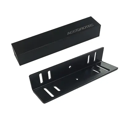Электромагнитный замок ACCORDTEC ML-200K Premium Black с уголком, 200 кг, черный
