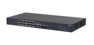 Коммутатор Dahua DH-CS4220-16GT-135, 16×1GbE PoE, 2×1GbE, 2×SFP, 135W