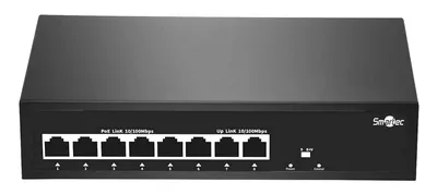 ST-NS206MB-MD - Неадминистрируемый коммутатор, 6 RJ-45 POE портов (10/100 Мбит/с), 2 RJ-45 Uplink порта (10/100 Мбит/с), бюджет на порт до 30 Вт, общий бюджет до 50Вт.