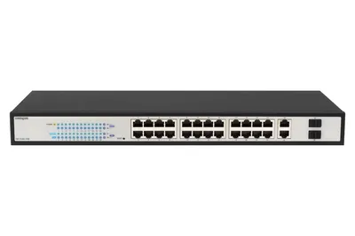 Управляемый гигабитный 24 портовый Web Smart PoE коммутатор POWERTONE PWS-TS24G-370R
