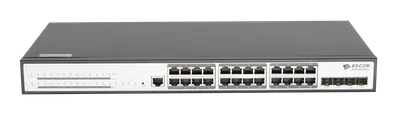 Управляемый PoE коммутатор уровня 3 BDCOM S2900-24P4Xv1, 24x 10/100/1000Base-T, PoE 802.3af/at до 370W, 4x 1/10GE SFP+, 220V AC