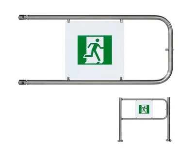 PERCo-BH02 1-17 - Поворотная створка (в комплекте со стопорным механизмом) для механической поворотной секции с заполнением с пиктограммами, ширина прохода 1200мм