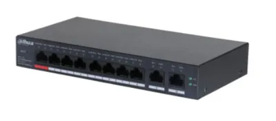 DH-CS4010-8ET-110 - Коммутатор, Dahua, DH-CS4010-8ET-110, Управляемый, 8 портов 10/100M (PoE 802.3af/at/Hi-PoE,110W), 2 порта 10/100/1000M,