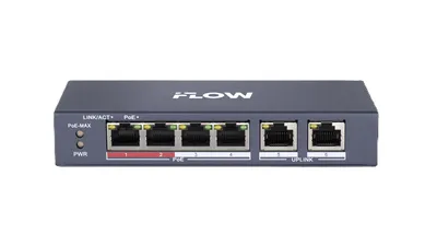 Коммутатор iFlow F-SW-EU206POE-V/L, 4×FE PoE, 2×FE uplink, 35W PoE