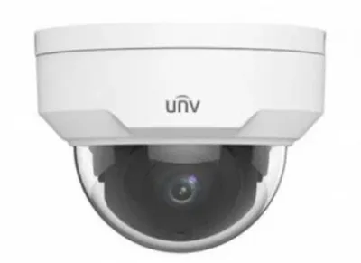 Видеокамера Uniview IP купольная антивандальная, 1/2.8" 2 Мп КМОП @ 30 к/с, ИК-подсветка до 30м., 0.01 Лк @F2.0, объектив 2.8 мм, DWDR, 2D/3D DNR, Ultra 265, H.265, H.264, 2 потока, детекция движения,