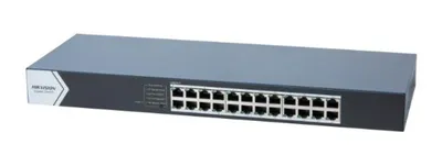 DS-3E0524-E(C) - Неуправляемый гигабитный коммутатор. 24 порта RJ45 10/100/1000 Мбит/с, Hikvision.