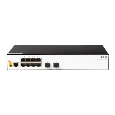 SNR SNR-S5010G-8TM-POE Управляемый коммутатор уровня 2, 8 портов 10/100/1000Base-T, 2 порта 1/2.5G SFP, бюджет PoE 125 Вт, встроенный БП ~220V AC