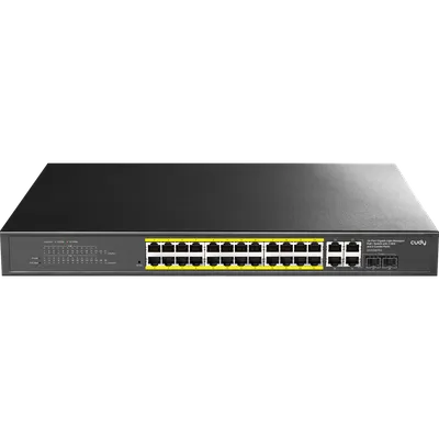 Коммутатор Cudy GS1028EPS2, 24×PoE+ 10/100/1000M, 2×GbE, 2×SFP/Combo, 300W