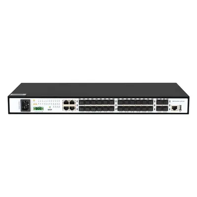 SNR SNR-S5210G-24FX-DC Управляемый коммутатор уровня 2+, 20 портов 100/1000Base-X SFP, 4 порта Combo 10/100/1000Base-T|100/1000Base-X SFP, 4 порта 1/10G SFP+, встроенный БП ~220V AC, RPS 36-72V DC