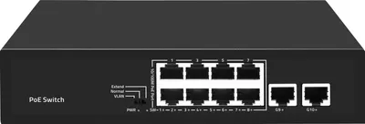 Коммутатор Falcon Eye FE-8FPG2 00-00330353 (L2) 8x100Мбит/с 2x1Гбит/с 8PoE 96W неуправляемый
