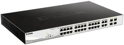 Коммутатор D-Link DGS-1210-28P/FL2A, L2, 24×GE PoE, 4×SFP, 193Вт