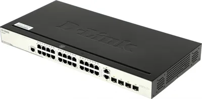Коммутатор D-Link DES-3200-28/C1A, L2, 24×100 Мбит/с, 2×SFP, 2×Combo
