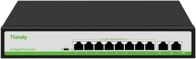 Коммутатор Tiandy TC-P3S010 G/0820/AT/110, 10×1GbE, PoE+