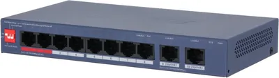 Коммутатор DAHUA DH-CS4010-8ET2GT-110, облачный, 8×FE PoE (2×90Вт+6×30Вт), 2×GbE uplink, PoE 110Вт