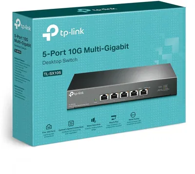 Коммутатор TP-Link 5-port Desktop 10G Unmanaged Switch, 5 100/1G/2.5G/5G/10G RJ-45 ports, Fanless design
