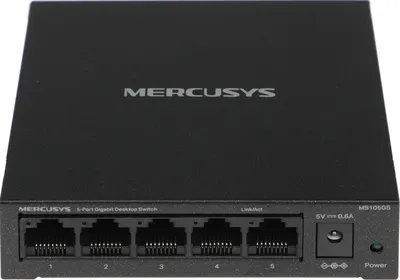 MS105GS - 5-портовый настольный гигабитный коммутатор. Порты: 5 х гигабитных портов, Mercusys
