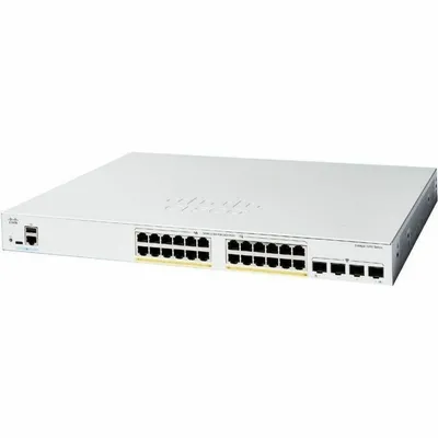Коммутатор Cisco C1200-24P-4G, L3, 24×1GbE PoE+, 4×SFP+, 195W