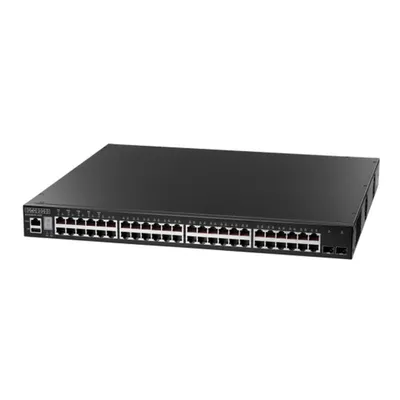 Коммутатор Edge-corE 48 x GE + 2 x 10G SFP+ ports + 1 x expansion slot (for dual 10G SFP+ ports) L3 Stackable Switch, w/ 1 x RJ45 console port, 1 x USB type A storage port, RPU connector, Stack up to 4 units,PoE Budget max. 780W Edge-corE ECS4620-52P