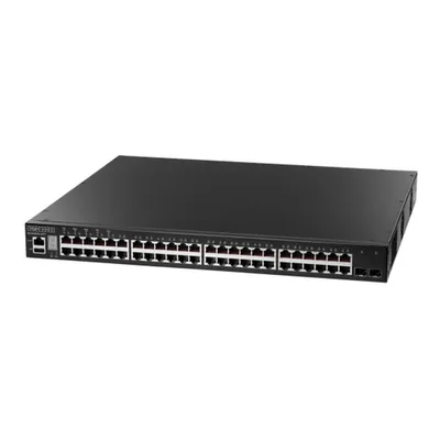 Коммутатор Edge-corE 48 x GE + 2 x 10G SFP+ ports + 1 x expansion slot (for dual 10G SFP+ ports) L3 Stackable Switch, w/ 1 x RJ45 console port, 1 x USB type A storage port, RPU connector, Stack up to 4 units Edge-corE ECS4620-52T