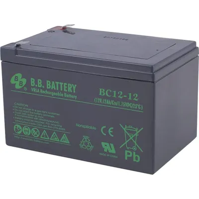 Аккумулятор B.B.Battery BC 12-12, 12В, 12Ач, клеммы F2