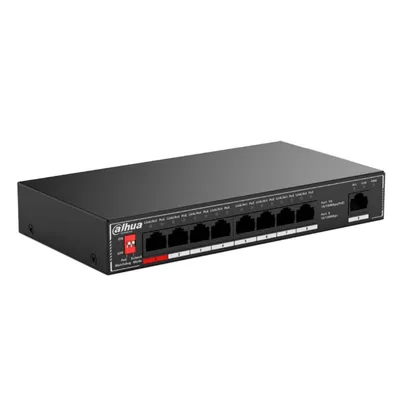 Коммутатор Dahua DH-SF1009P, 8×PoE, 1×uplink, 96 Вт, неуправляемый