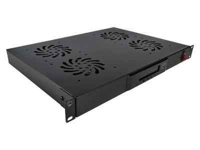 Модуль вентиляторный Wize Pro [W1UFAN4CP] 19", 1U с термостатом и 4-мя вентиляторами