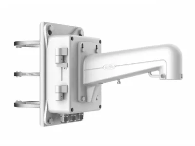 Кронштейн Hikvision DS-1602ZJ-box, на столб, алюминий, с монтажной коробкой, белый