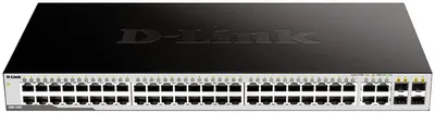 Коммутатор D-Link DGS-1052/A3A, неуправляемый, 48×1GbE, 4×Combo SFP