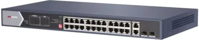Неуправляемый PoE коммутатор DS-3E0528HP-E - 20 портов RJ45 1000M PoE + 4 порта RJ45 1000M HiPoE + 2 порта RJ45 1000M + 2 1000М SFP