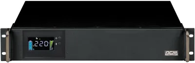 ИБП Powercom KIN-1500AP LCD, 1500ВА/1200Вт, Line-Interactive, Rack 2U, 6×IEC C13