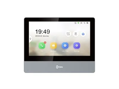 DS-KH8350-WTE1 - 7“ IP видеодомофон с WI-FI. 7" TFT LCD экран с разрешением 1024*600; сенсорные кнопки; встроенные микрофон и динамик; слот для TF карты до 32Гб; тревожные входы/выходы 8/2; 1 RS-485; 1 RJ-45 Ethernet; DC12В/PoE; 10Вт