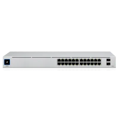 Коммутатор Ubiquiti USW-24-EU, UniFi, 24×1GbE, 2×SFP