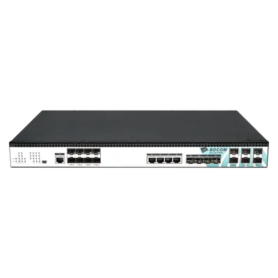 OLT BDCOM P3600-08E-2AC, 8×GEPON, 4×GbE, 4×SFP, 6×SFP+