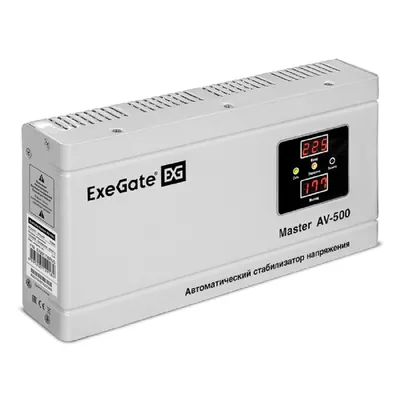 Стабилизатор Exegate EX291736RUS, 500ВА, 140-260В, LCD, метал.корпус