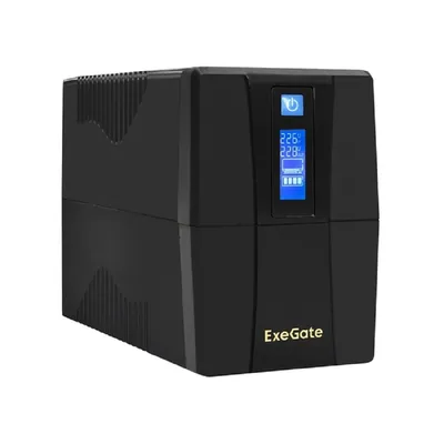 ИБП Exegate EX292792RUS, 1000ВА/550Вт, Line-Interactive, 2×Schuko, LCD