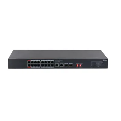 Коммутатор Dahua DH-S3220-16GT-190, 16×1GbE PoE, 2×1GbE uplink, 2×SFP, 190Вт