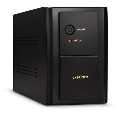 ИБП ExeGate SpecialPro UNB-2200.LED.AVR.4SH.RJ (2200VA/1300W, LED, AVR,4*EU/Тип F(Schuko), RJ45/11, батарея 12V 9Ah - 2 шт., металлический корпус, Black) <EP285528RUS>