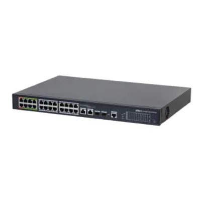 Коммутатор Dahua DH-LR2226-24ET-360, L2, 24×100M PoE, 2×Combo GbE/SFP, PoE 240 Вт
