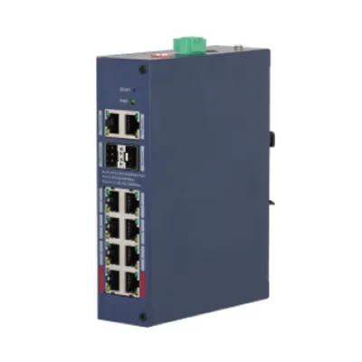 DH-CHS4212-8GT-110 - Коммутатор, Dahua, DH-CHS4212-8GT-110, Индустриальный, Управляемый L2, 8 портов 10/100/1000T PoE (802.3af/at/bt 120W), 2 порта SFP 1000M (uplink), 2 порта 10/100/1000 Mbps (uplink)