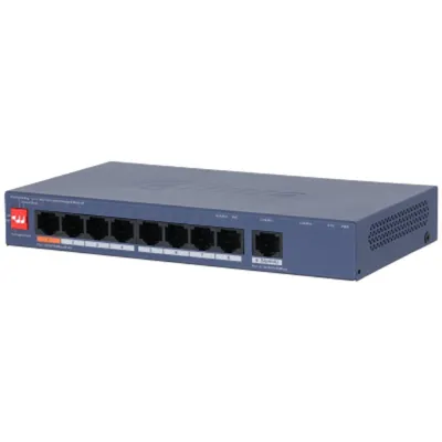 Коммутатор DAHUA DH-CS4009-8ET1GT-60, 8×FE PoE, 1×GbE, 60W