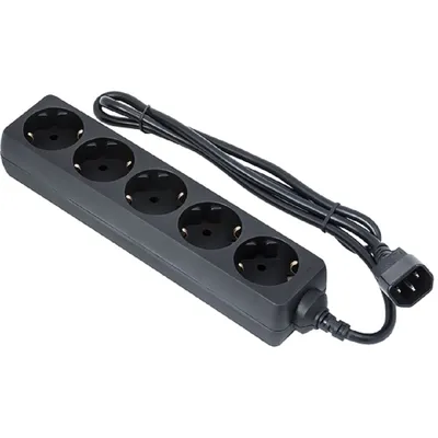 Удлинитель для ИБП ExeGate EX221200RUS, 5 розеток, 0.5м, вилка IEC320-C14