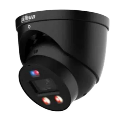 DAHUA DH-IPC-HDW3849HP-AS-PV-0280B-S5(Black) Уличная купольная IP-видеокамера TiOC с ИИ и активным сдерживанием 8Мп; 1/2.7” CMOS; объектив 2.8мм, видеоаналитика, ИК 30м, LED 30м, IP67, металл черный