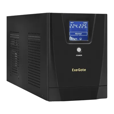 ИБП ExeGate EX292637RUS, 3000ВА/1800Вт, LCD, AVR, 2×Schuko+4×C13