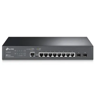 TP-Link SG3210 Управляемый коммутатор JetStream уровня 2+ с 8 гигабитными портами RJ45 и 2 портами SFP